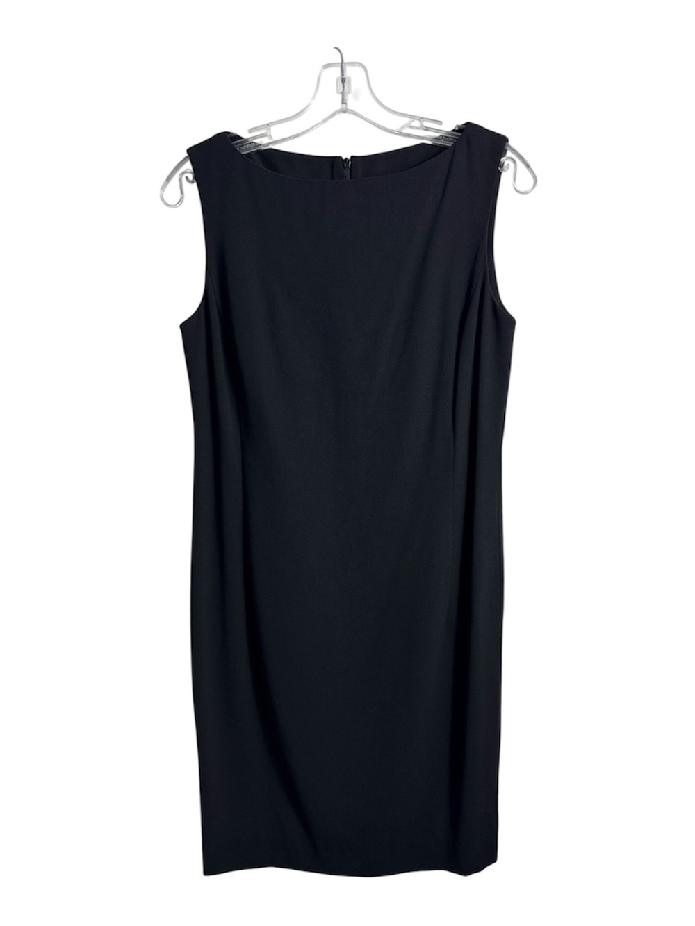MaxMara 100% Virgin Wool Black Sheath Dress Size 8 Career Work Office